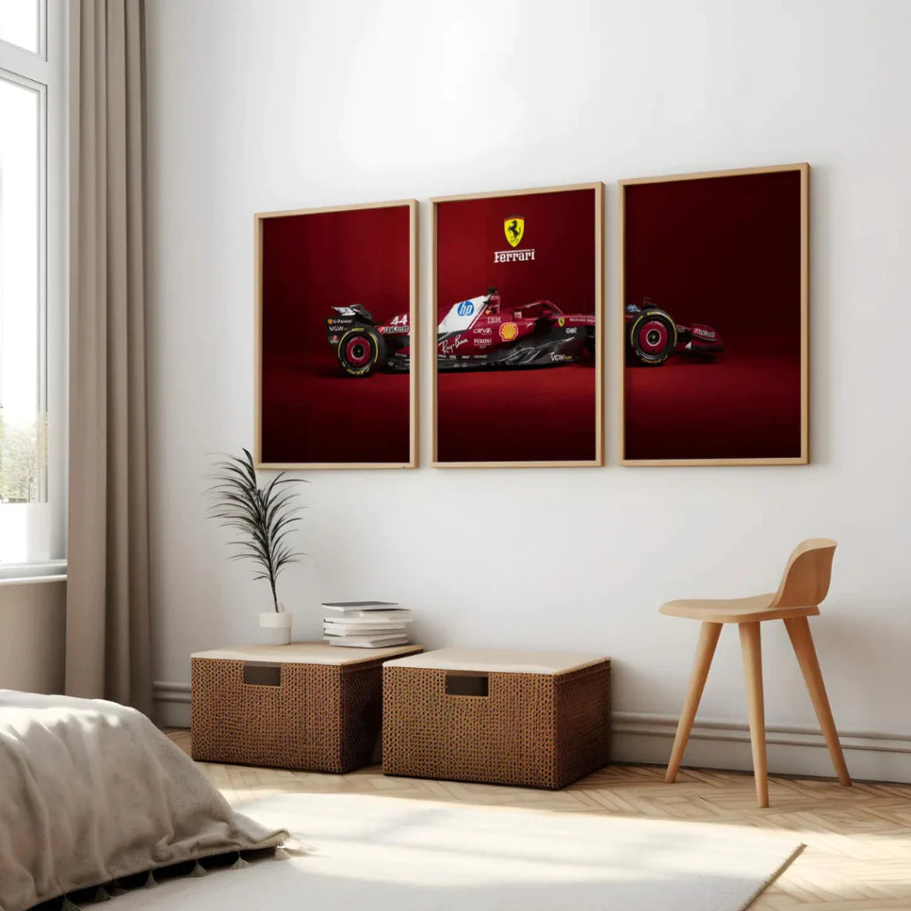 Set x3 Cuadros Ferrari de Fórmula 1