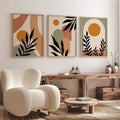 Set x3 Cuadros Abstractos, Boho Plantas