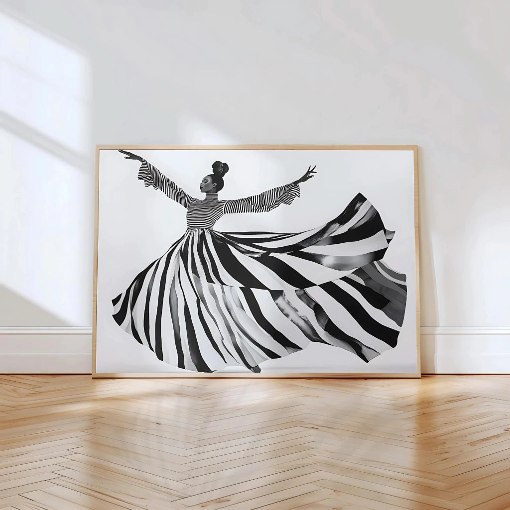 Cuadro Decorativo Ilustración Mujer Bailando
