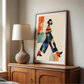 Cuadro Decorativo Ilustración Mujer Colorida Caminando
