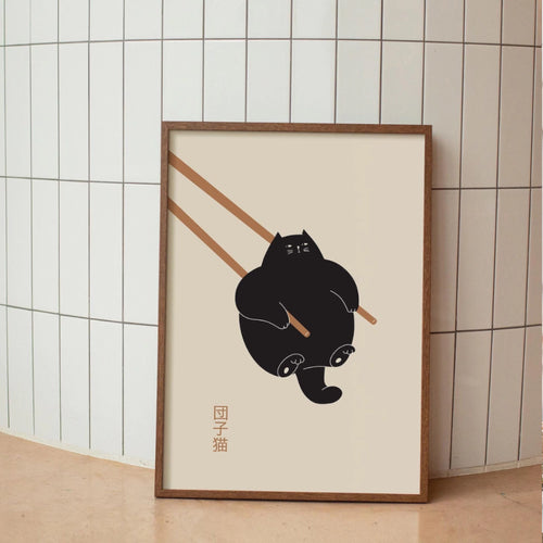 Cuadro bola de masa de gato japonesa