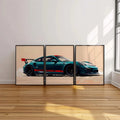 Set x3 Cuadros Decorativos Porsche 911 GT3 RS