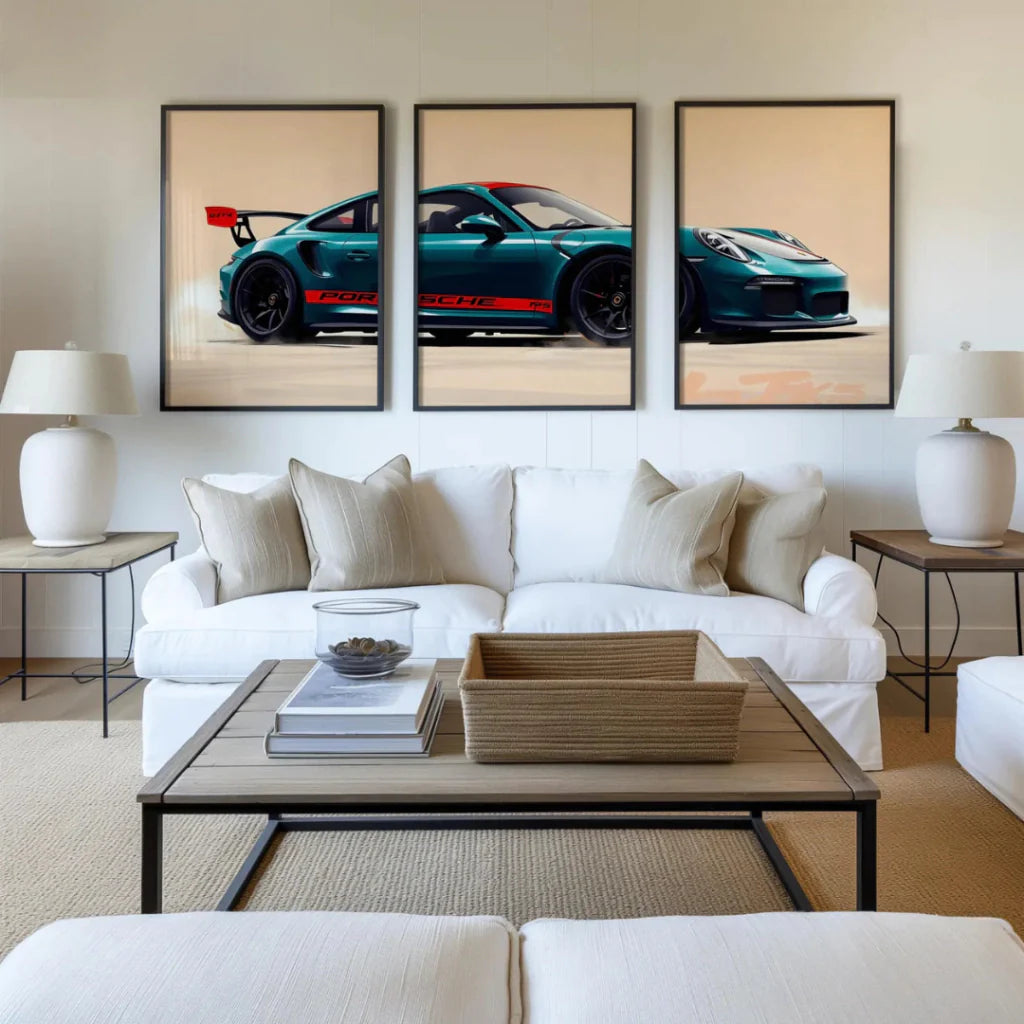 Set x3 Cuadros Decorativos Porsche 911 GT3 RS