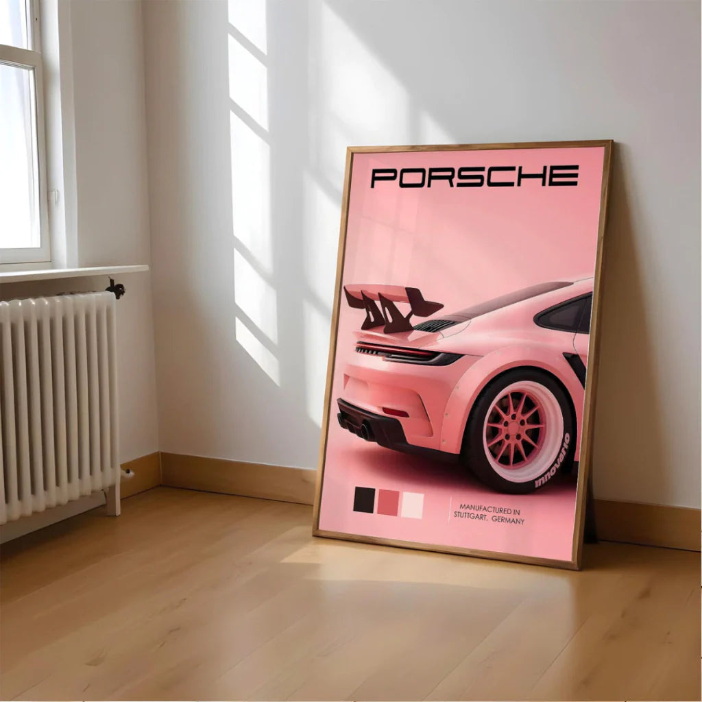 Cuadro minimalista de coche deportivo