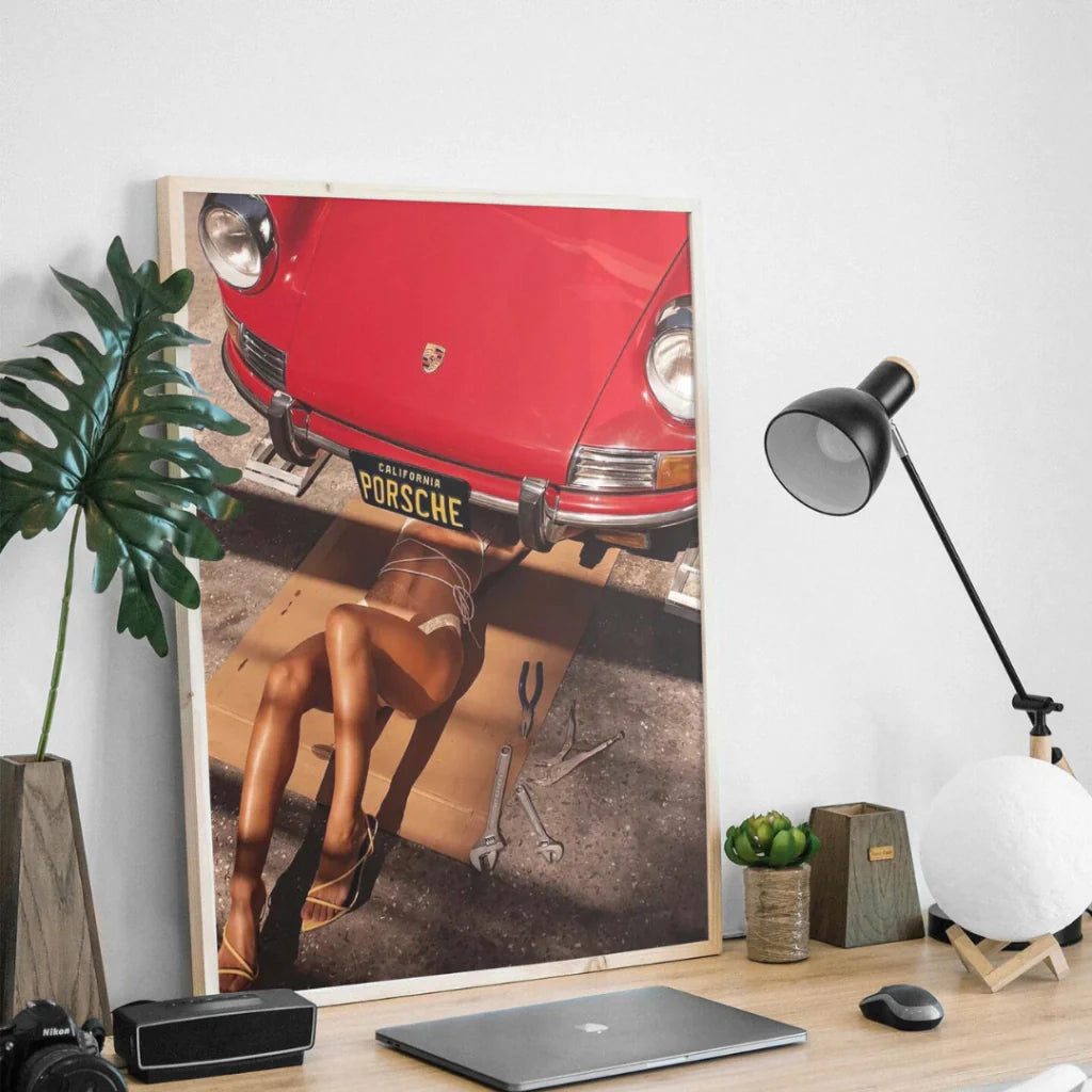 Cuadro Decorativo retro del Porsche 911