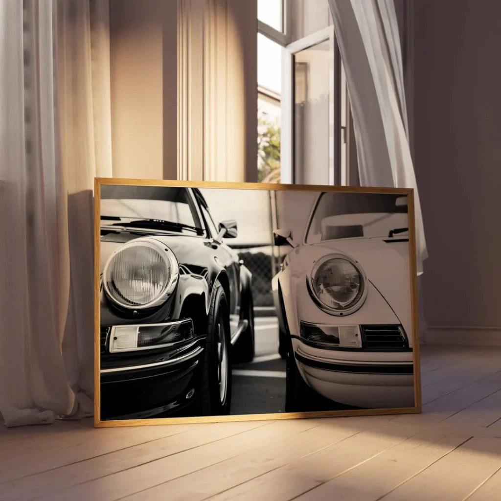 Cuadro Decorativo vintage de un Porsche 911 Clásico