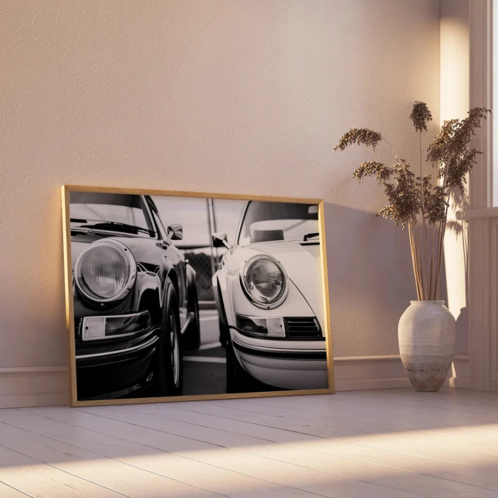 Cuadro Decorativo vintage de un Porsche 911 Clásico