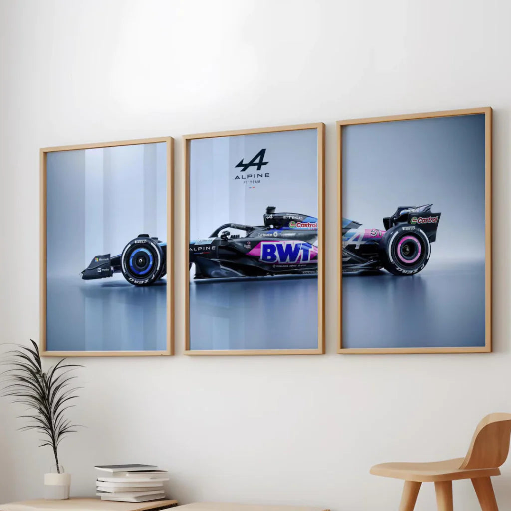 Set x3 Decorativo Fórmula 1 de Alpine