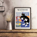Cuadro Decorativo Gato Negro Y Blanco Acostado Matisse