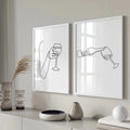 Set x2 Cuadros Decorativos de vinos Abstracto