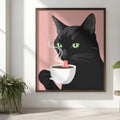 Cuadro Decorativo Café de Gato Negro