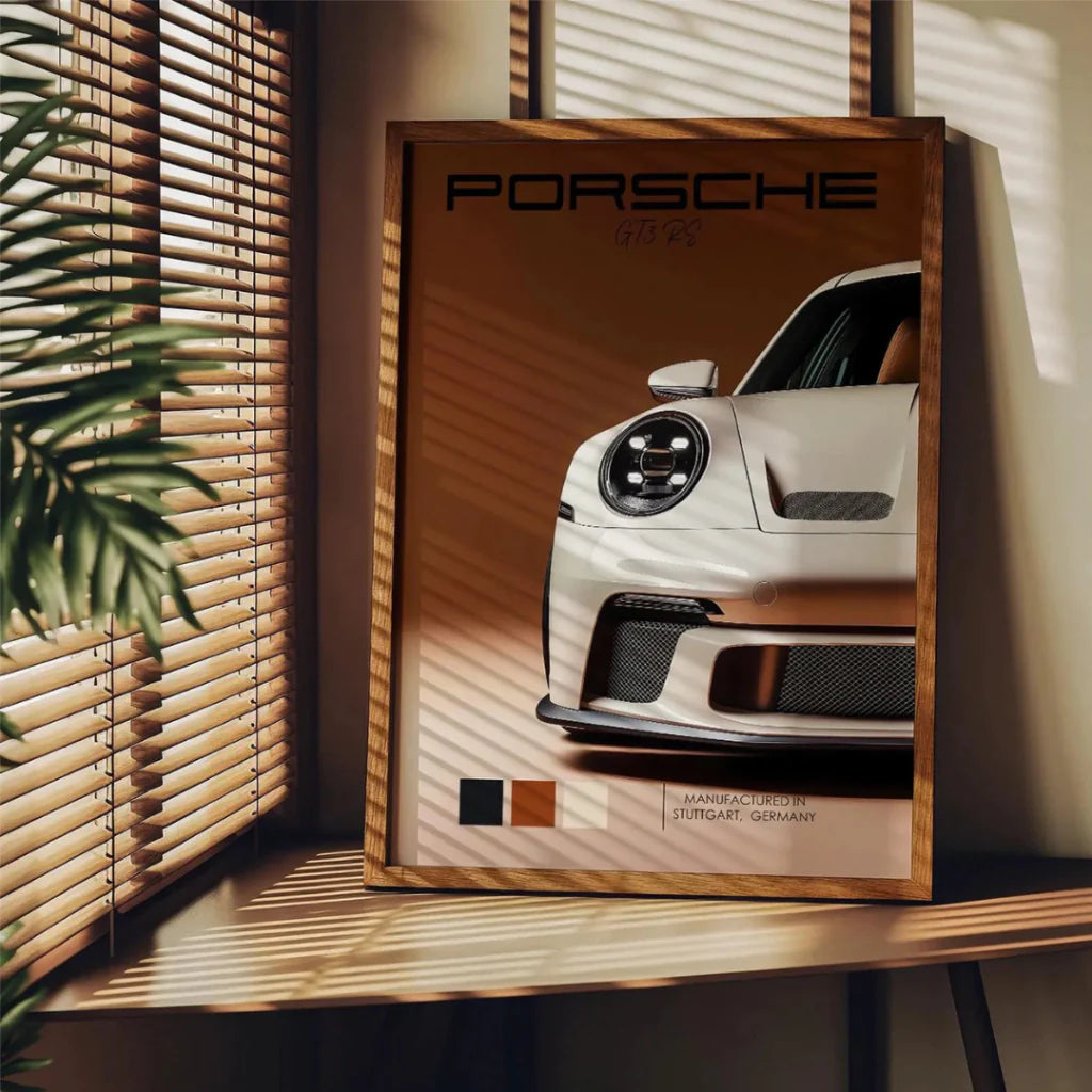 Set x3 Decorativo coche deportivo marrón Porsche