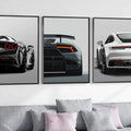 Set x3 Decorativo coches, Ferrari, Lamborghini, Porsche