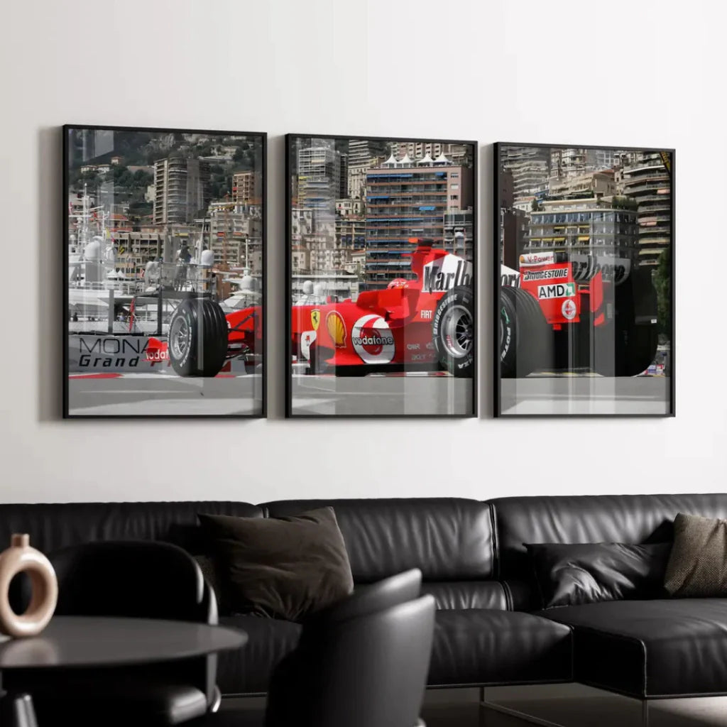 Set x3 Decorativo Ferrari Fórmula 1, Gran Premio de Mónaco