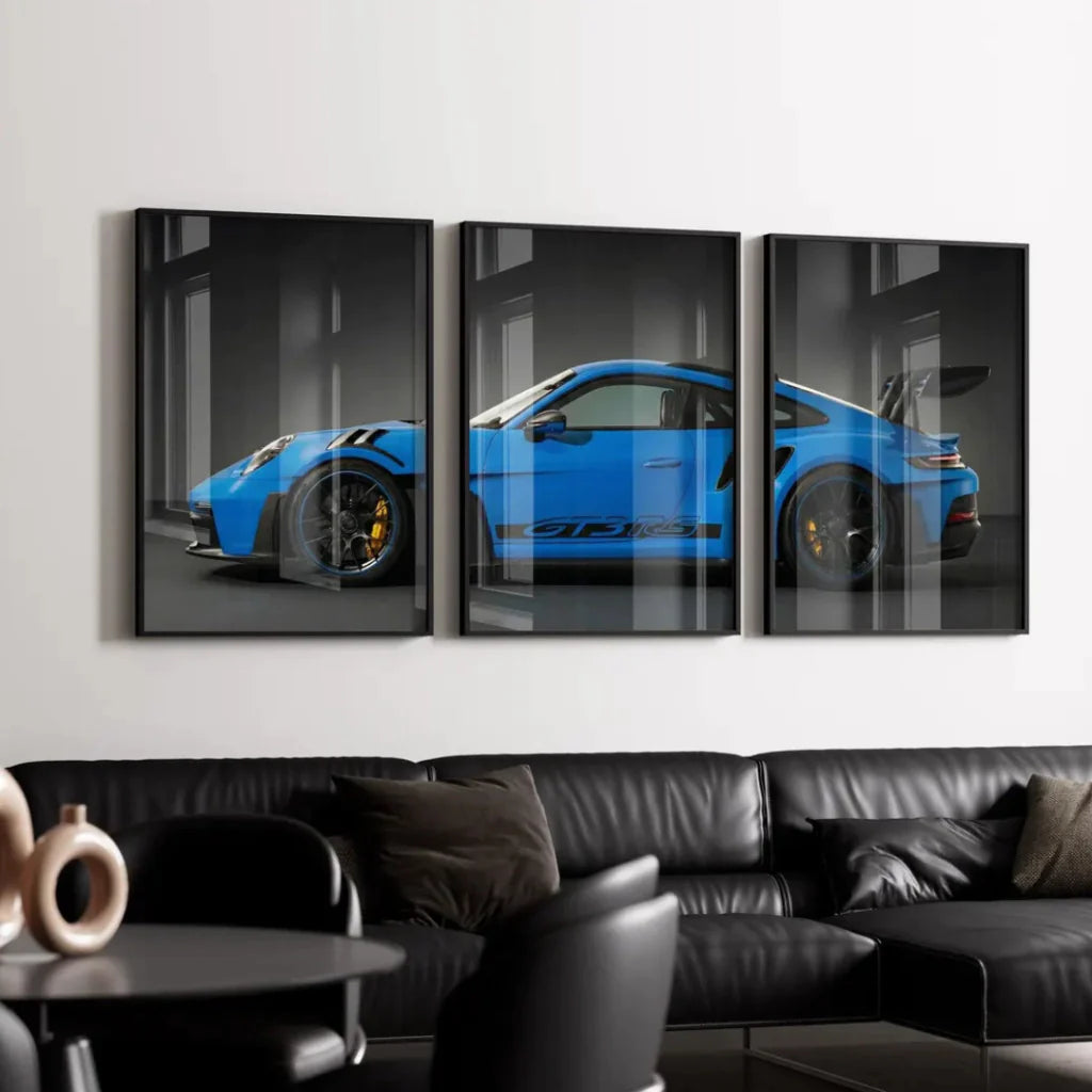 Set x3 Decorativo Porsche 911 GT3RS, Deportivo de lujo