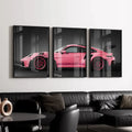 Set x3 Decorativo Rosa del Porsche 911 GT3RS