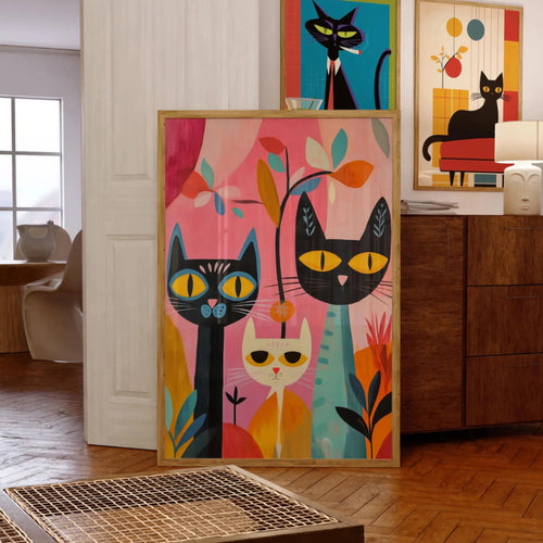 Cuadro Decorativo Gato Asiático pasta