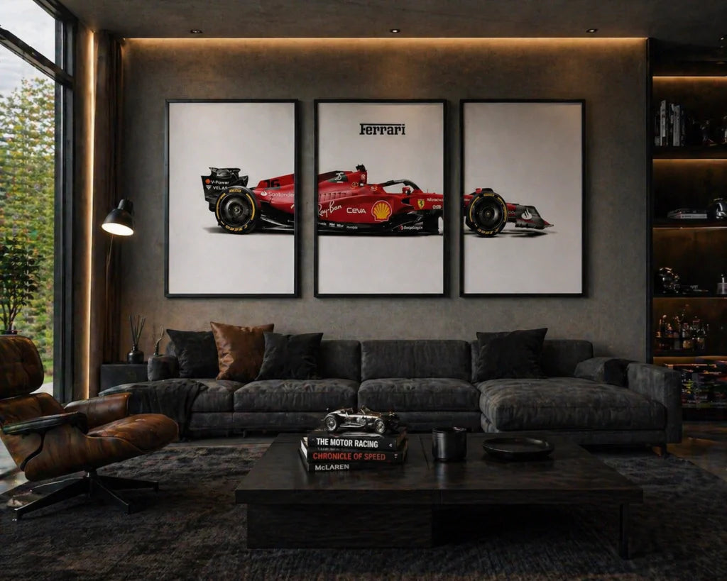 Set x3 Cuadros Ferrari de Fórmula 1