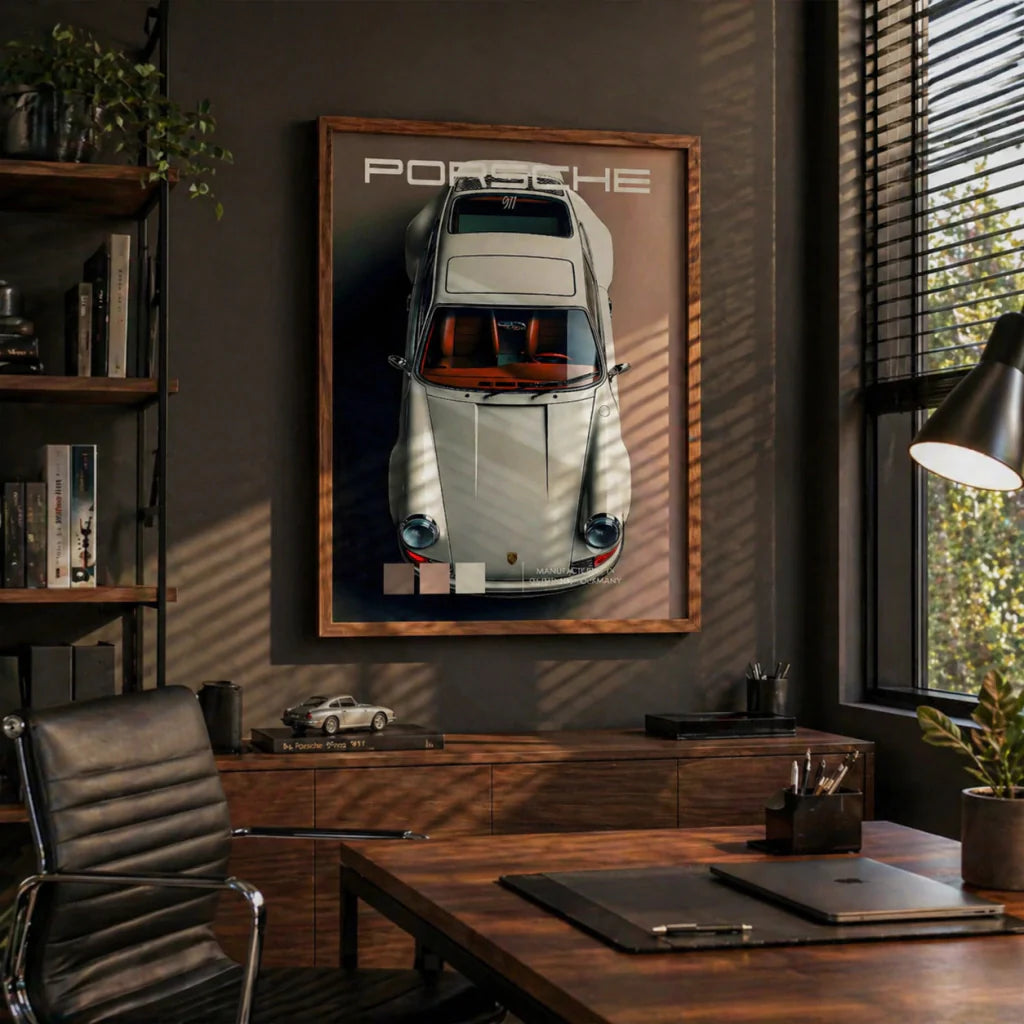 Cuadro Deportivo Porsche Blanco