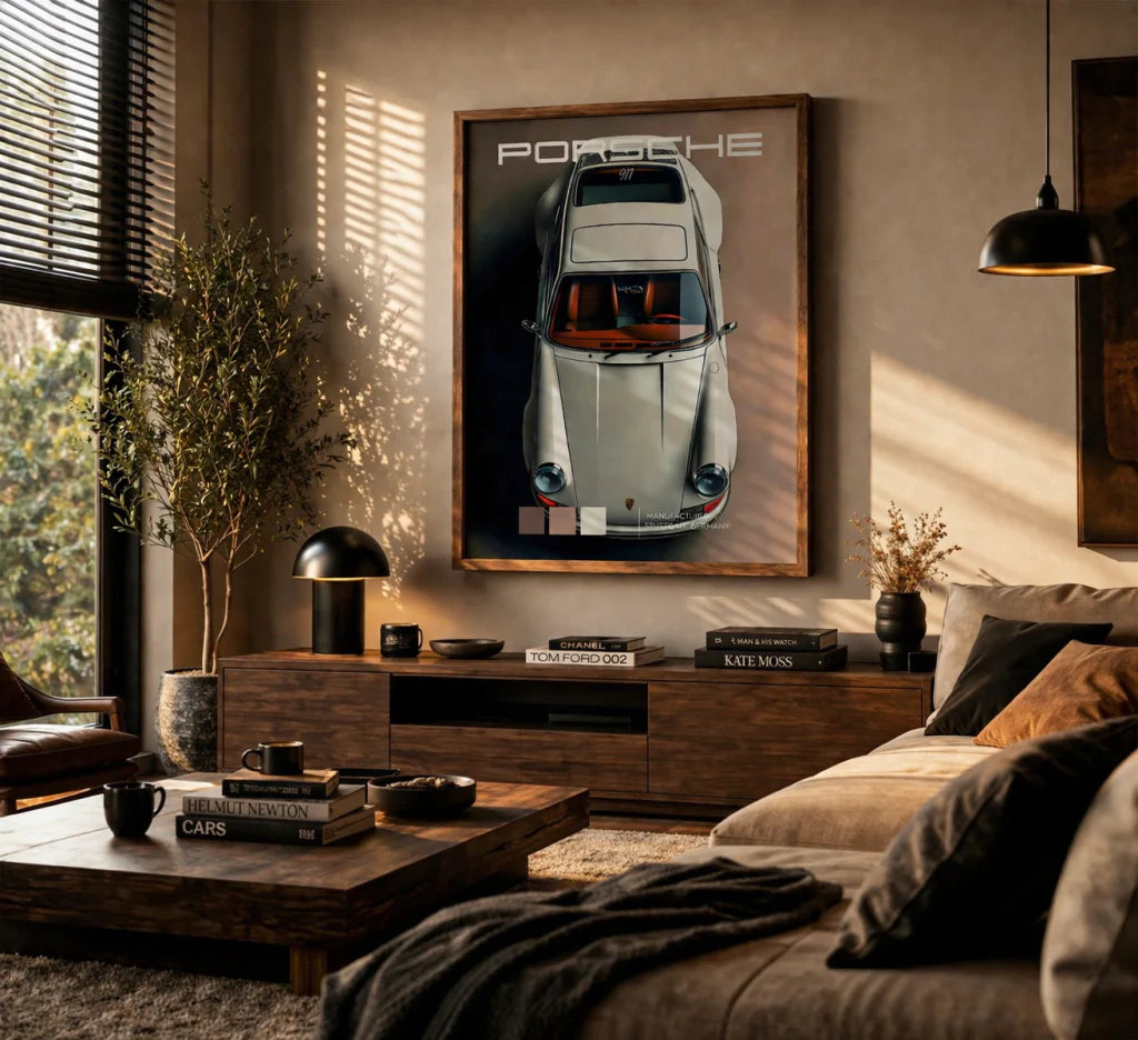 Cuadro Deportivo Porsche Blanco