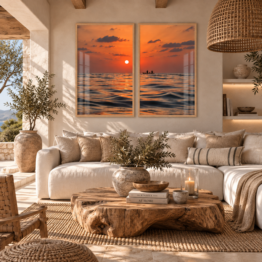 Set x2 Cuadros Atardecer Calma