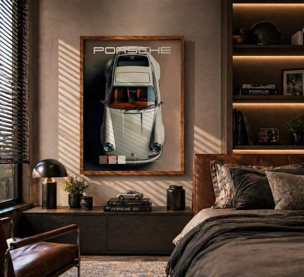 Cuadro Deportivo Porsche Blanco