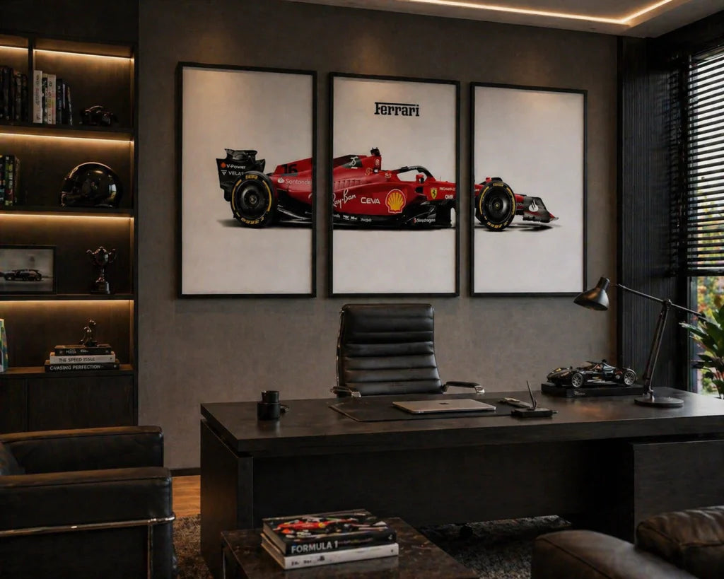 Set x3 Cuadros Ferrari de Fórmula 1