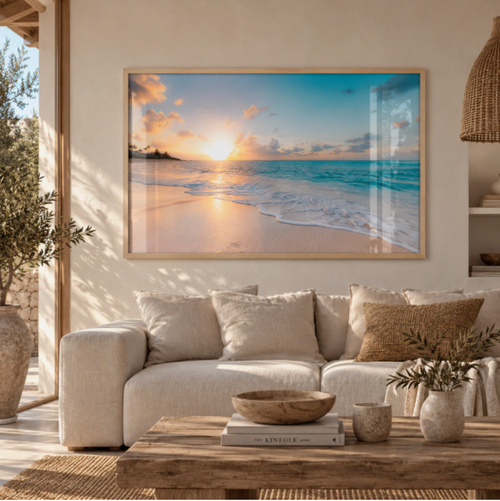 Cuadro Decorativo Atardecer Playero
