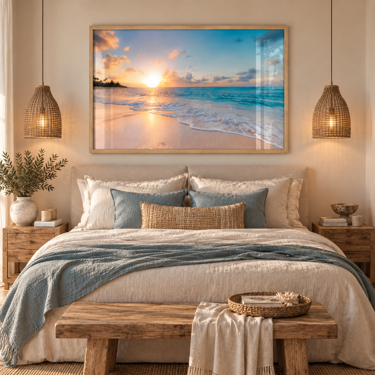 Cuadro Decorativo Atardecer Playero