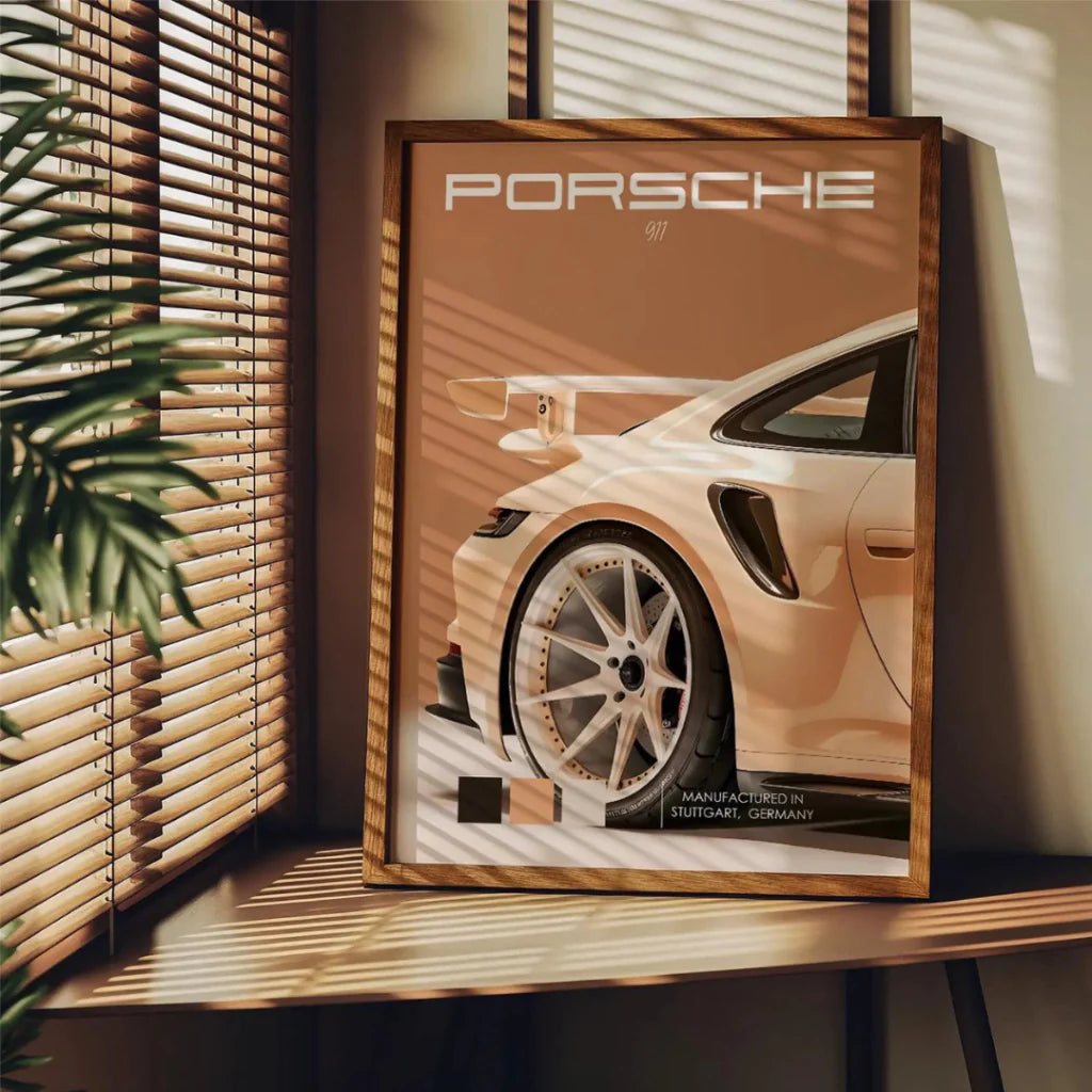 Cuadro Deportivo Porsche Rosa pastel