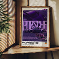 Cuadro Deportivo Porsche Violeta
