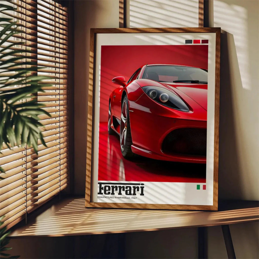 Cuadro Deportivo Ferrari Rojo II