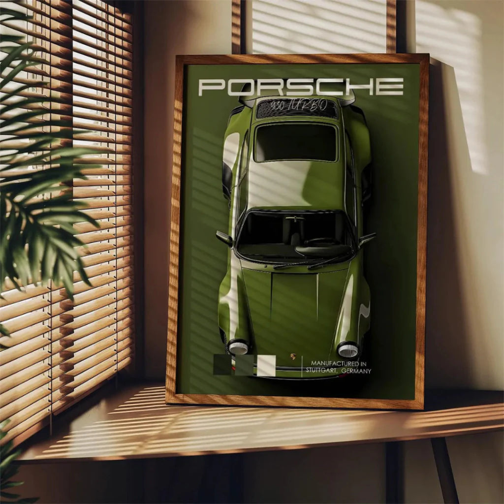 Cuadro Deportivo Porsche Verde Militar