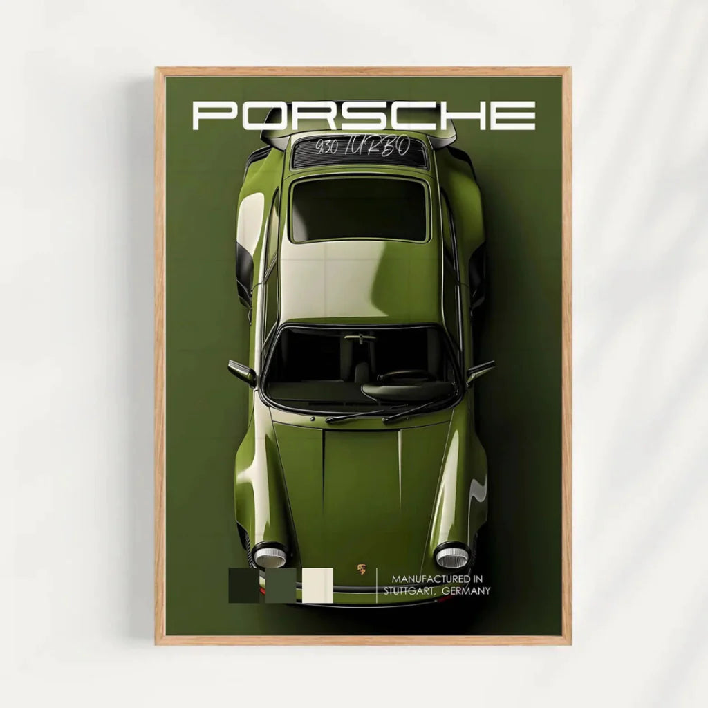 Cuadro Deportivo Porsche Verde Militar