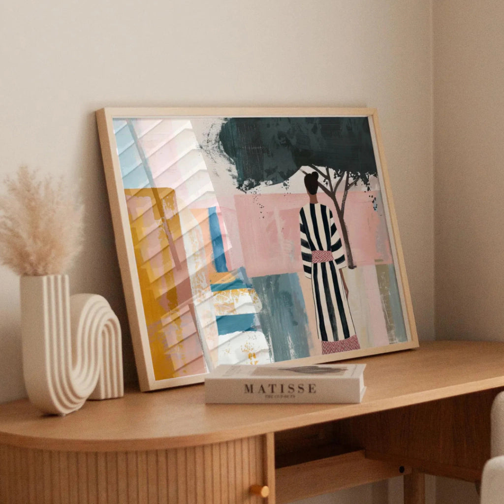 Cuadros Decorativo artística de silueta de mujer abstracta