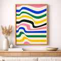 Cuadro artística ondas coloridas de la Bauhaus