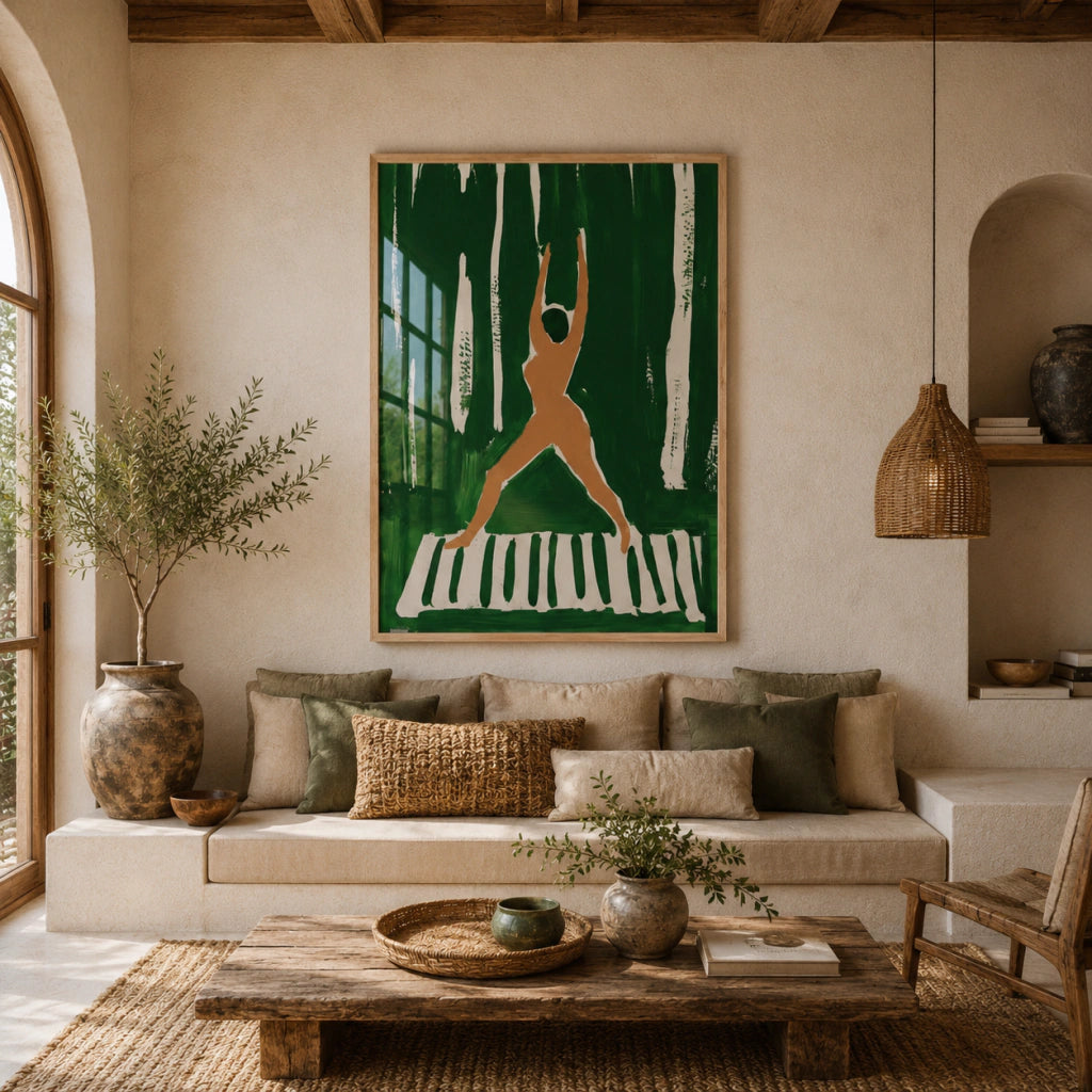 Cuadro Decorativo ilustración Mujer Piano