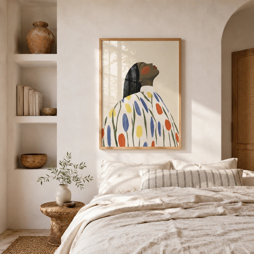 Cuadro Decorativo Ilustración Mujer Ruborizada
