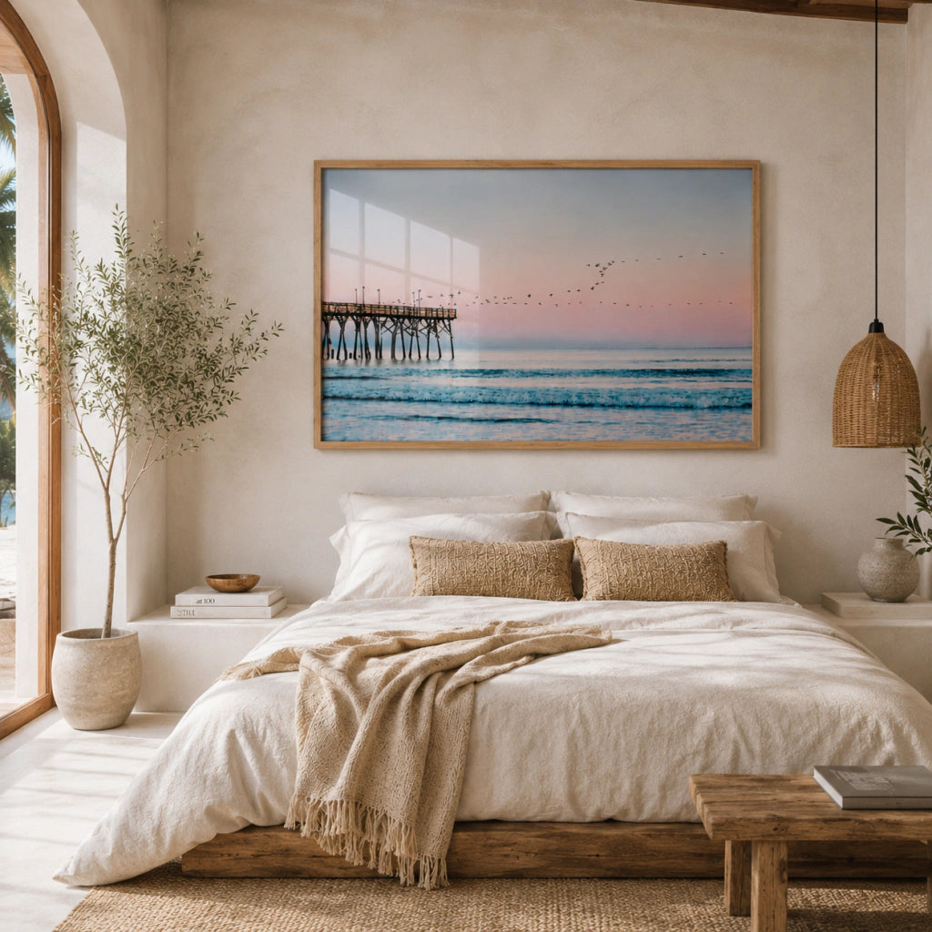 Cuadro Decorativo laya tranquila al atardecer, póster de cielo pastel