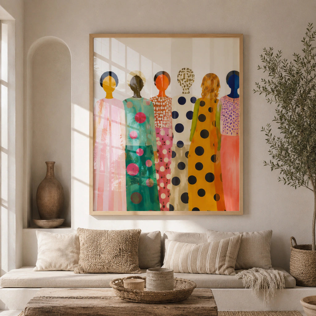 Cuadros Decorativo femenina colorida moderna