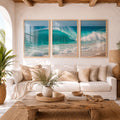 Set x3 Cuadros Decorativos, Playa, Mar y Olas