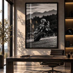Cuadro Yamaha Racing Blanco y Negro