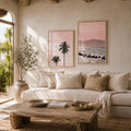 Set x2 Cuadros decoración costera, arte de playa