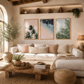 Set x3 Decorativos Cuadros Olas Mar, Palmeras
