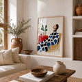 Cuadro Decorativo Ilustración Mujer Sentada