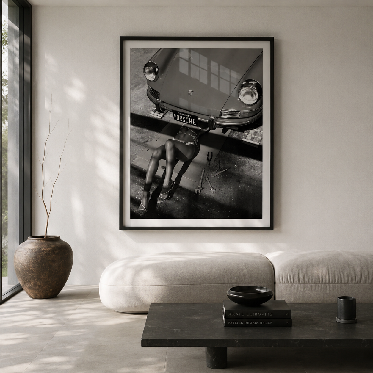 Cuadro Decorativo Porsche 911 blanco y negro