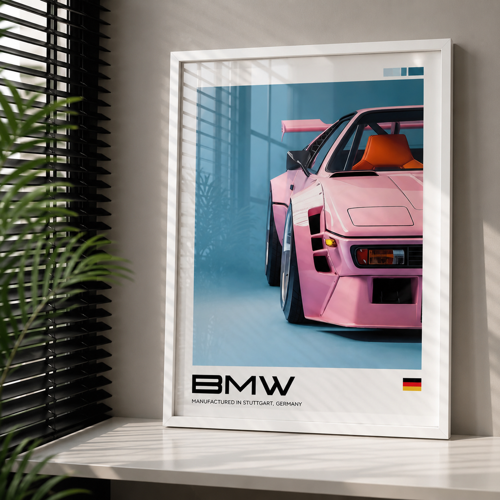 Cuadro Deportivo Rosa BMW M1