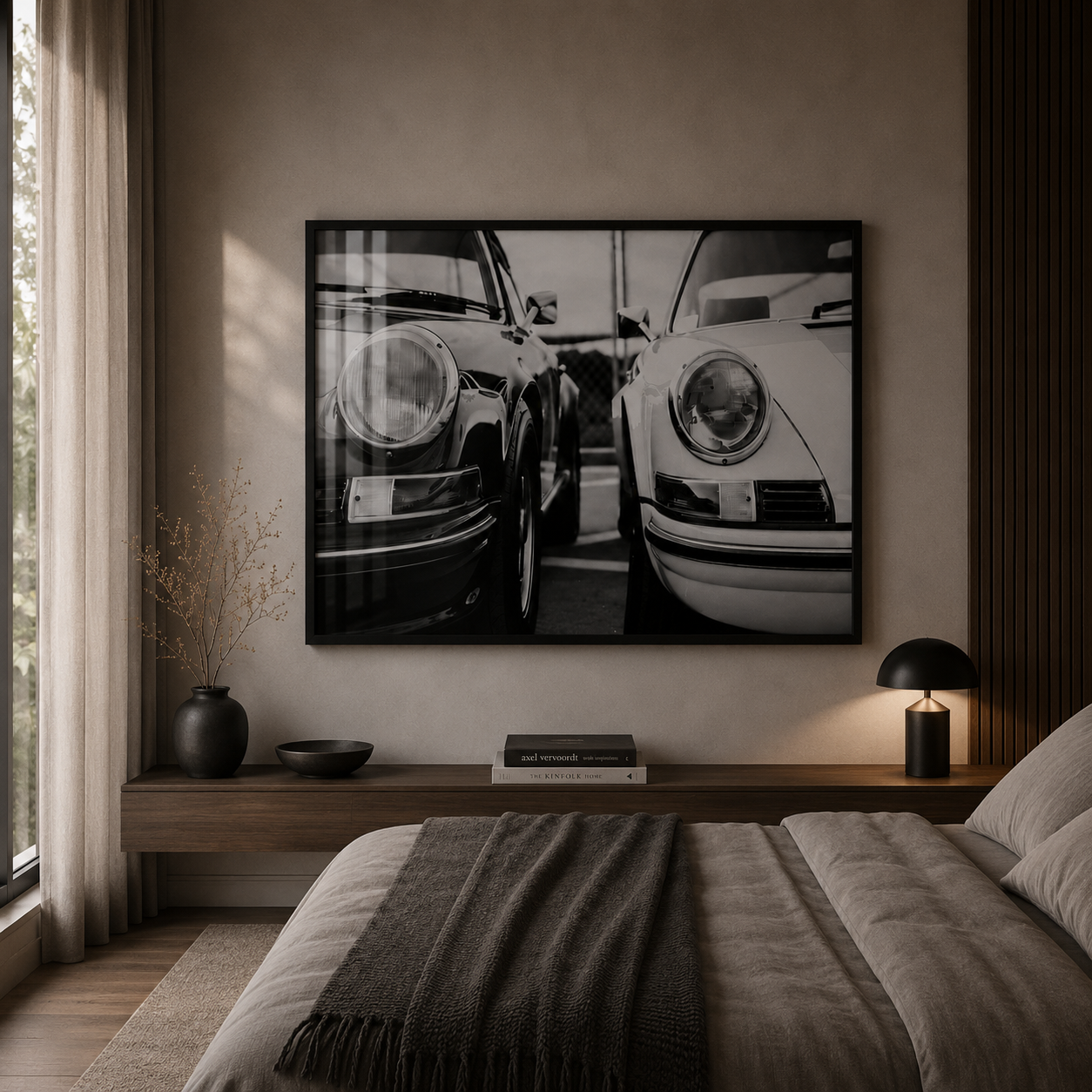 Cuadro Decorativo vintage de un Porsche 911 Clásico
