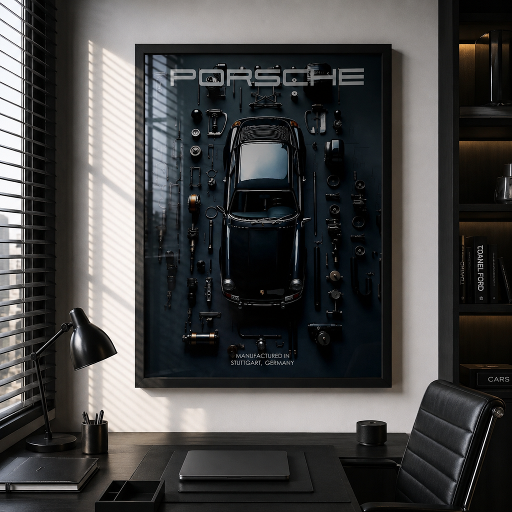 Cuadro Deportivo Porsche Azul oscuro