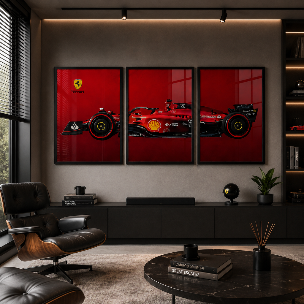 Set x3 Cuadros Fórmula 1 Ferrari